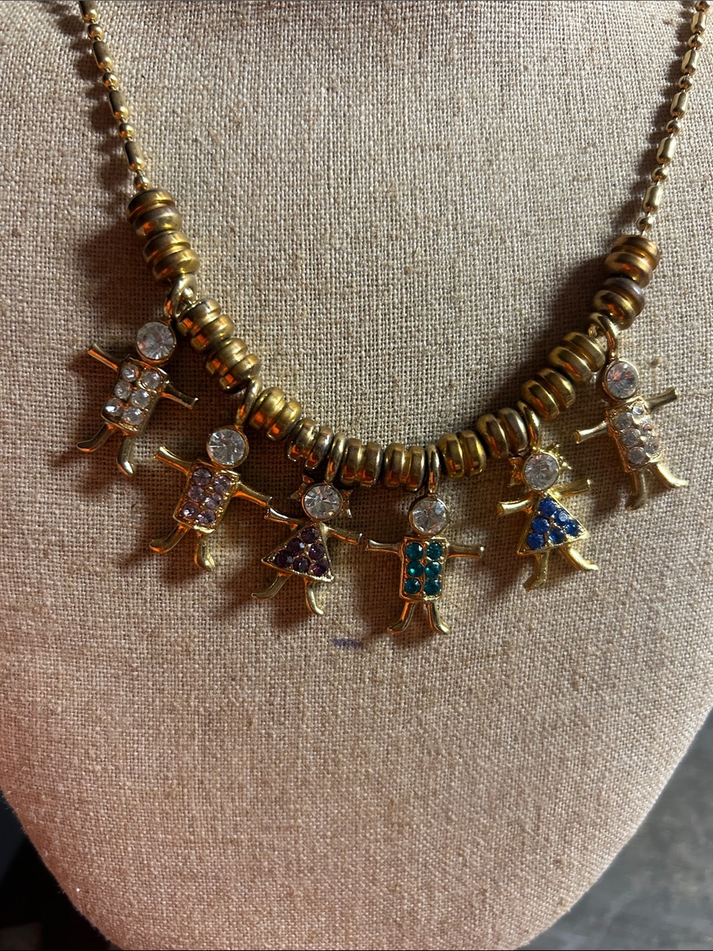 Gold-Tone Birthstone Kids Crystal Pendant Necklace - Women Jewelry made in USA